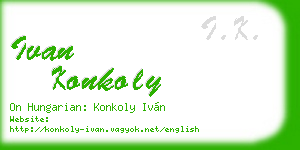 ivan konkoly business card